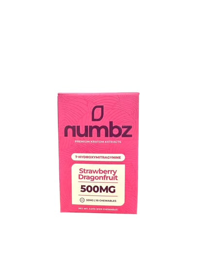 Numbz 7-Hydroxymitragynine Strawberry Dragonfruit 500MG Chewable Tablets
