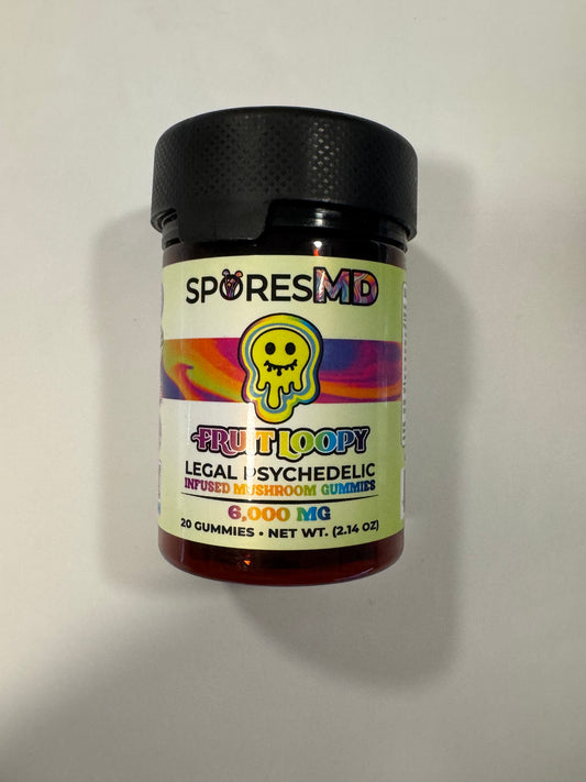 Spores MD Fruit Loopy Legal Psychedelic Infused Mushroom Gummies