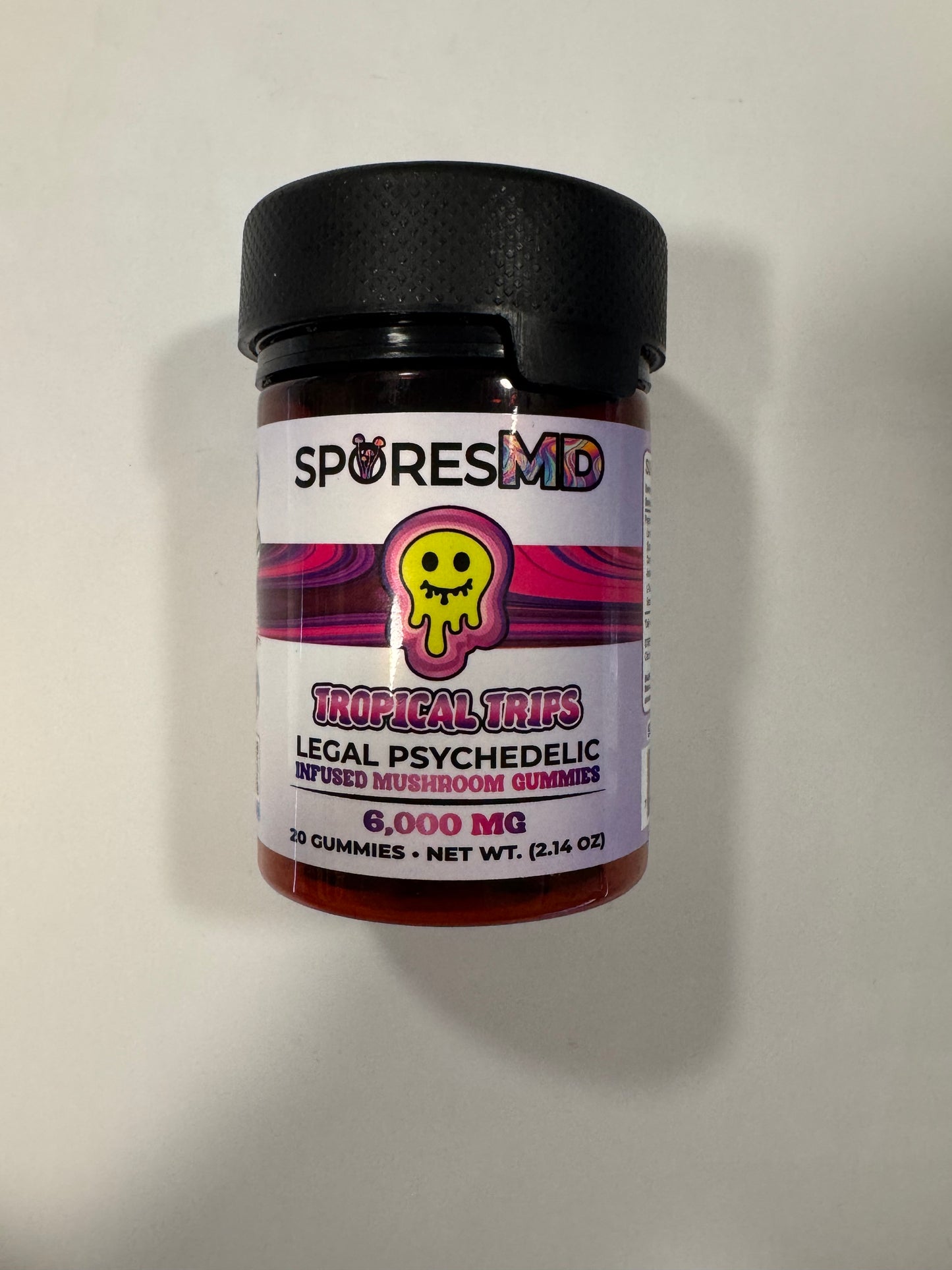 Spores MD Legal Psychedelic Infused Mushroom Gummies Tropical Trips