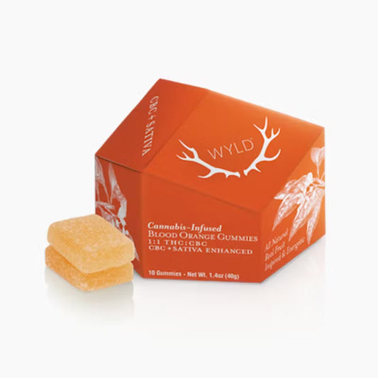 WYLD Blood Orange 1:1 CBC Sativa Enhanced Gummies