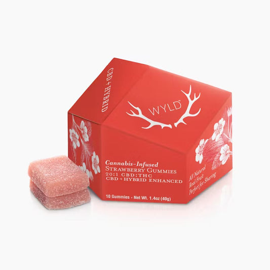 WYLD Strawberry 20:1 CBD + Hybrid Enhanced Gummies