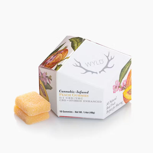 WYLD Peach 2:1 CBD + Hybrid Enhanced Gummies | 100mg