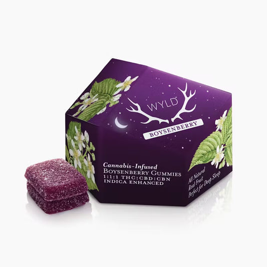 WYLD Boysenberry 1:1:1 CBD+CBN Enhanced Gummies