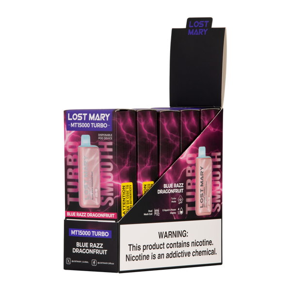 Blue Razz Dragonfruit LOST MARY MT15000 TURBO