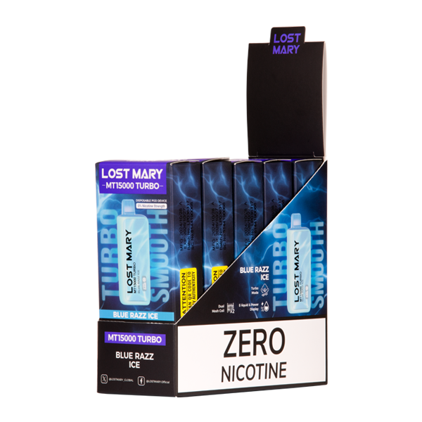 Blue Razz Ice LOST MARY MT15000 Turbo (Nicotine-Free)