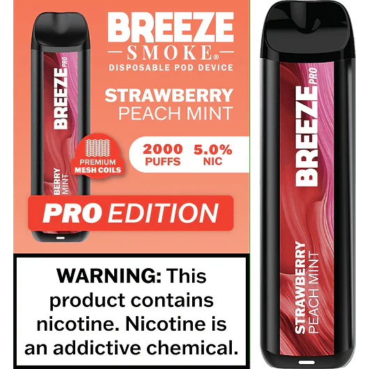 Breeze Pro 2000 Strawberry Peach Mint